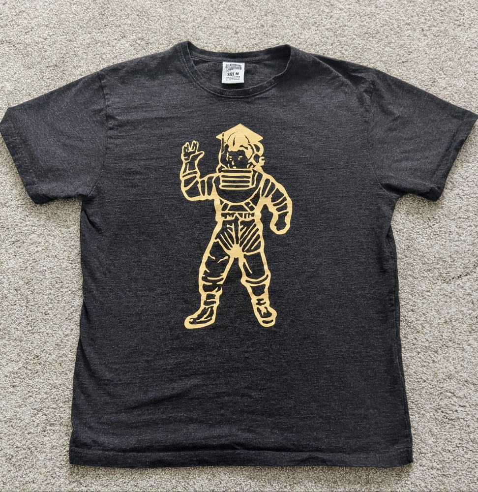 Vintage Billionaire Boys Club Gold Astronaut Black T-Shirt Size M